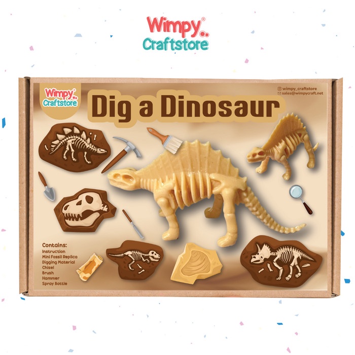 Wimpy Kit Dig A Dinosaur Craft Kit Paket Kerajinan Tangan Aktivitas Anak