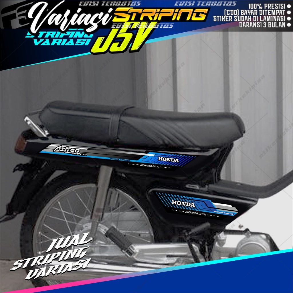 Striping Astrea Grand Variasi | Stiker Astrea Grand | Sticker Astrea Bulus Motif Klasik Original BLU
