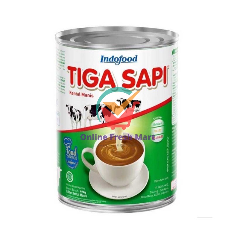 

(kirim instant) TIGA SAPI Krimer Kental Manis 490 g - Online Fresh Mart Denpasar