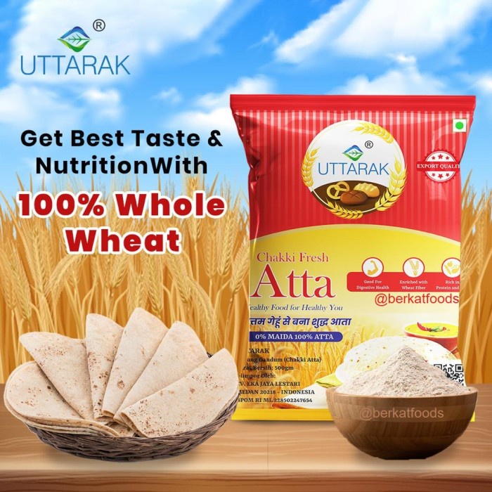 

Chakki Atta Uttarak India / Whoe Wheat Four / Tepung Gandum
