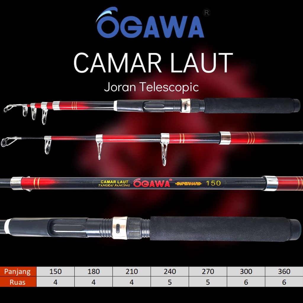 Joran Antena Telescopic Ogawa Camar Laut 150 180 210 240 270 300 360 Material Carbon Atau Tongkat / 