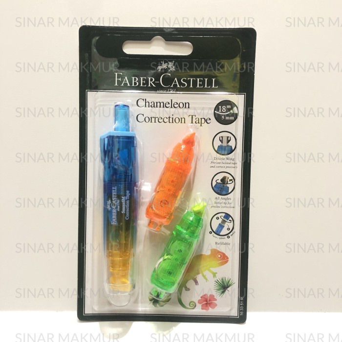 

D3W! Correction Tape/Tipex Kertas Chameleon + Refill FABER CASTELL (SET)