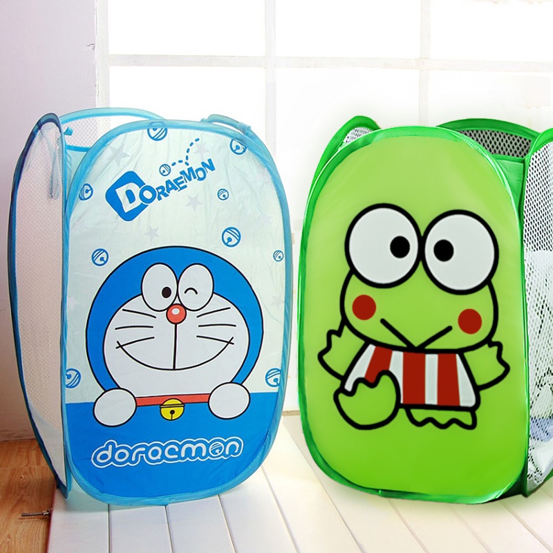 Laundry Bag Keranjang Baju Kotor Motif Karakter Ukuran 30cm x 30cm Bahan Kain Serat Polyester  - V4A