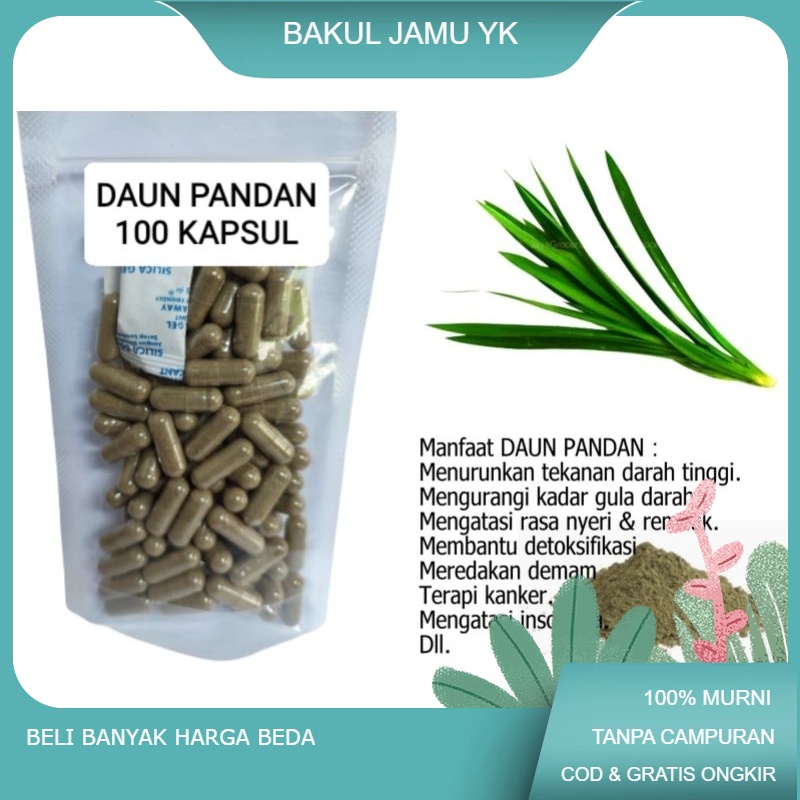 

Kapsul DAUN PANDAN isi 100 untuk rematik tekanan darah tinggi