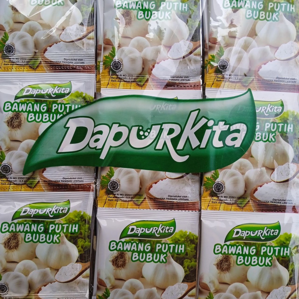 

DAPURKITA Bawang putih bubuk Dapur Kita 6 RENTENG ISI 72 SACHET @3.5 GR