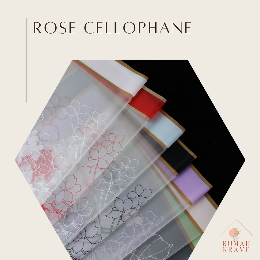 

RUMAH KRAVE -Rose Space Cellophane Kertas Buket Bunga List Frame