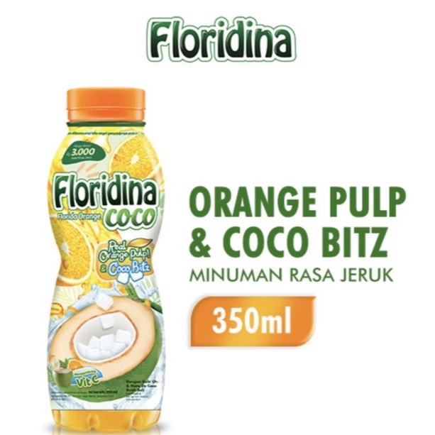 

Floridina Orange Pulp & Coco Bitz 1 bal isi 12 botol ORIGINAL
