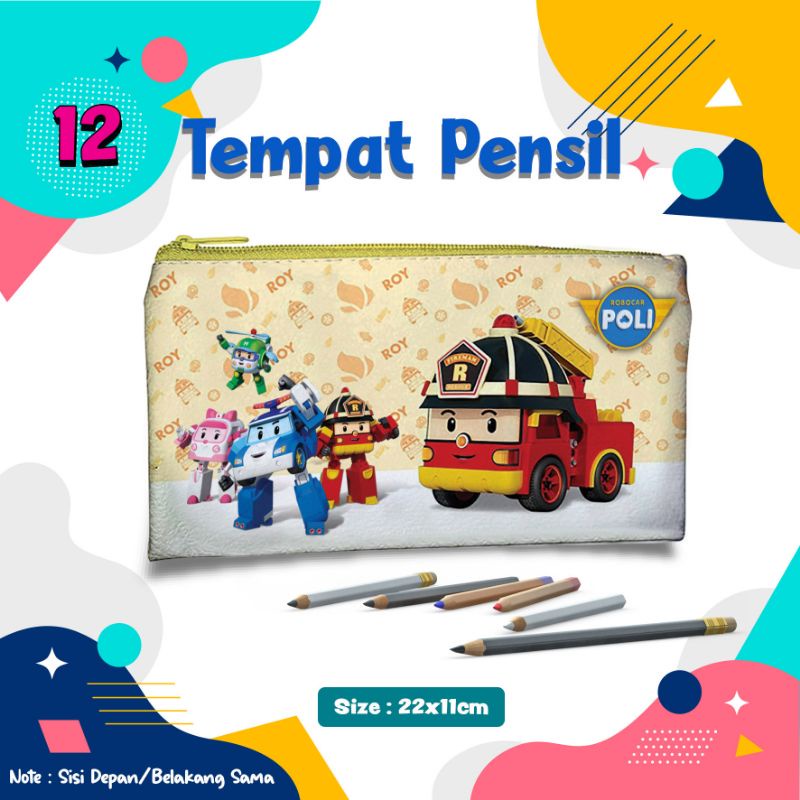 

Untuk ultah Sale Tempat pensil Anak karakter Tayo/Toy Story/Robocar Poli/Super Wings/Cars McQueen 22x11 kulit sintetis