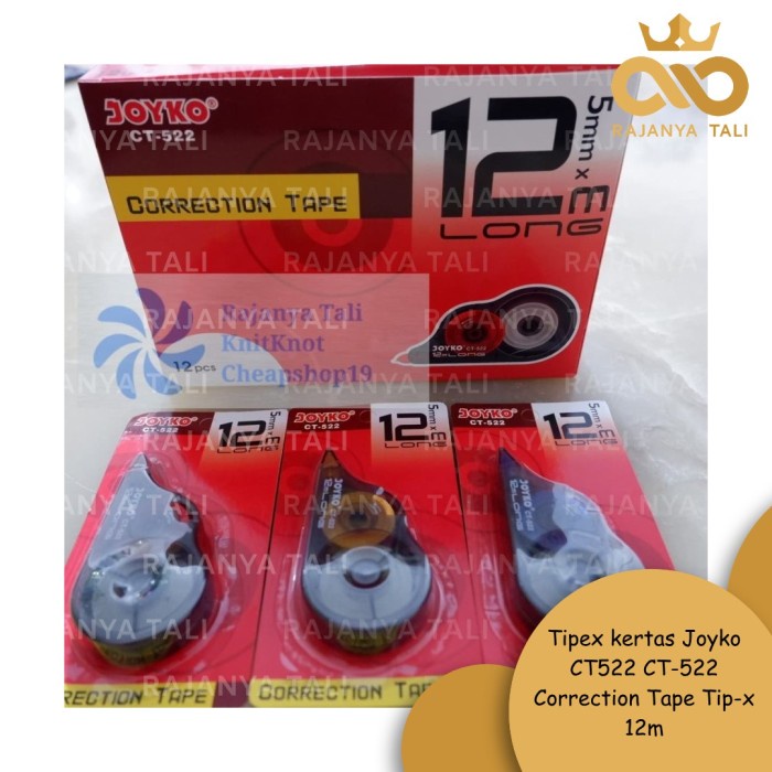 

Tipex kertas Joyko CT522 CT-522 Correction Tape Tip-x 12m