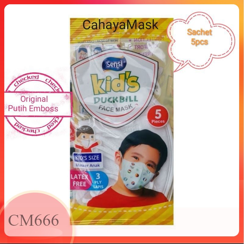 Masker Sensi Duckbill Anak / Kids 5pcs Sachet