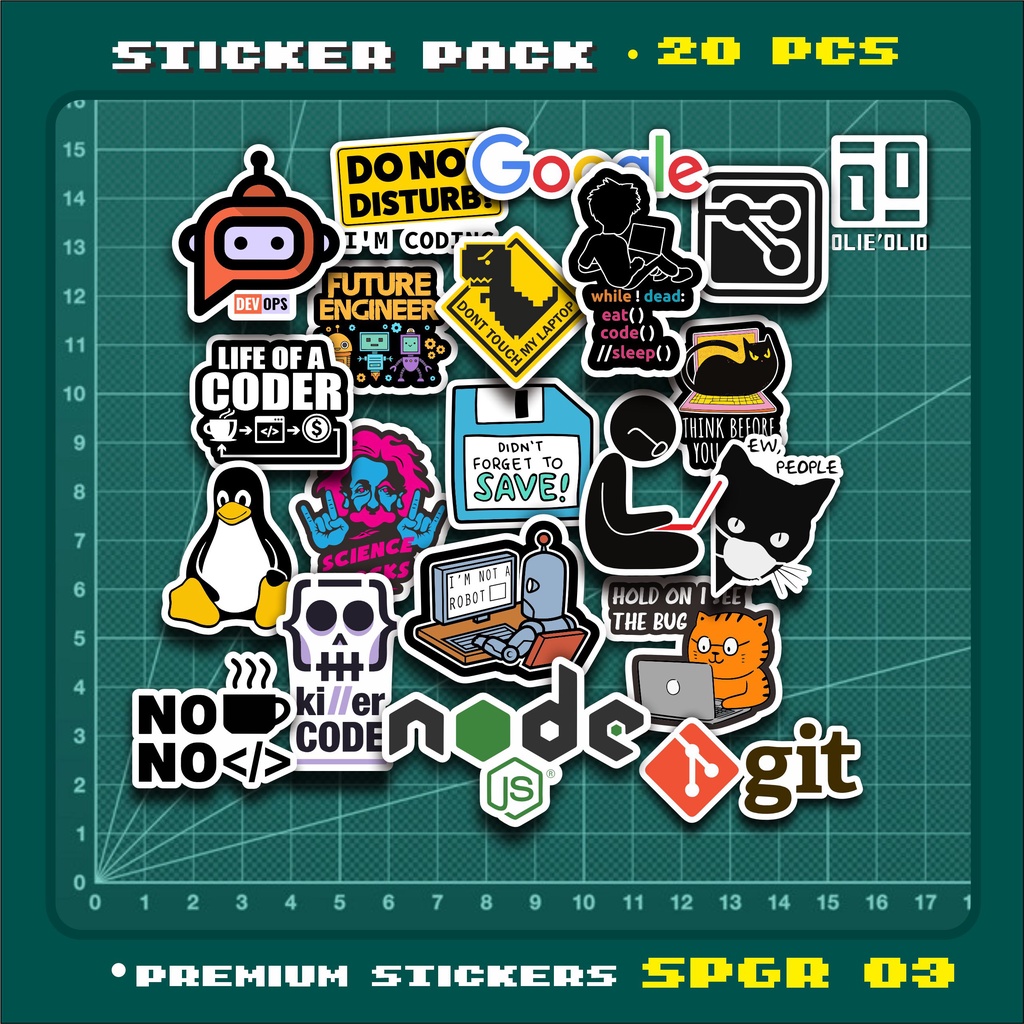 

STICKER PACK PROGRAM KOMPUTER CODING STIKER LAPTOP, KOPER, HELM | STIKER ANTI AIR