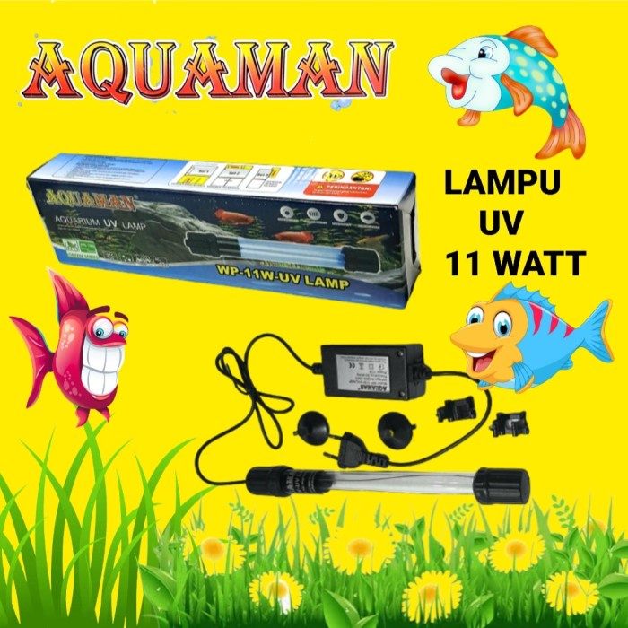 lampu uv aquaman kolam koi 11 watt dijamin asli
