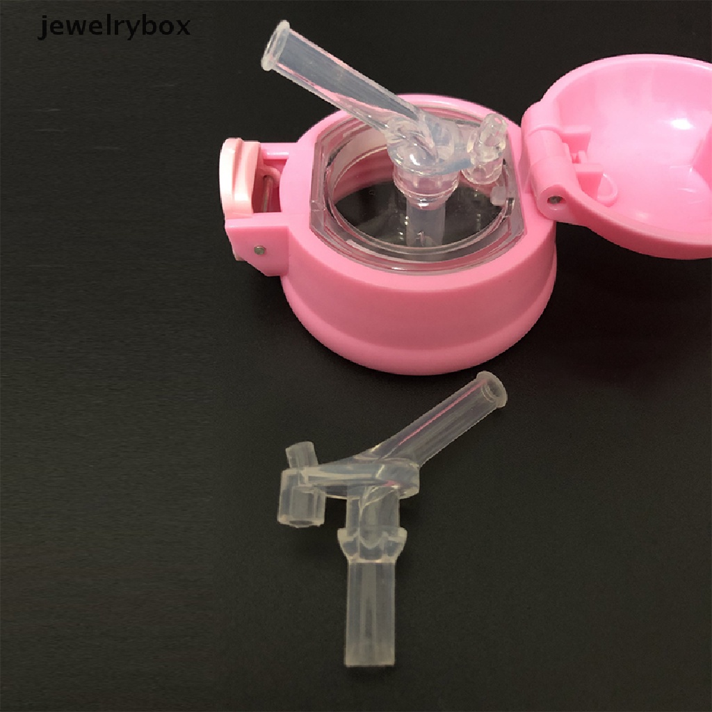 [jewelrybox] 2pcs Botol Anak Sedotan Cair Silikon Makan Sippy Drink Cup Aksesori Butik