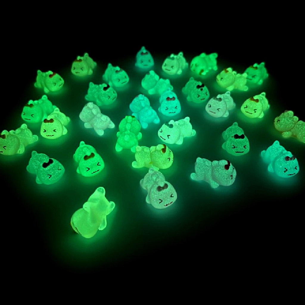 Hbid 5pcs Patung Mini Bercahaya Glow In The Dark Mainan Boneka Angka Ornamen Micro-Landscape Set Resin Craf Glory