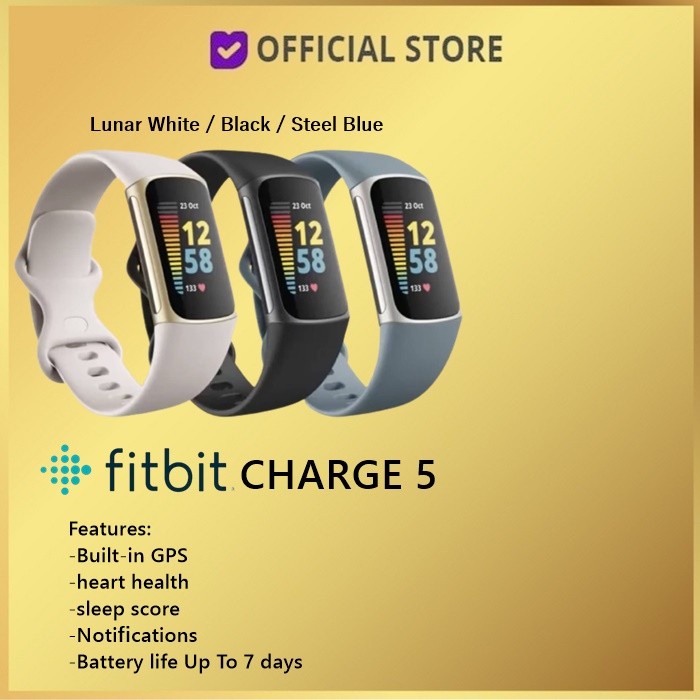 Fitbit Charge 5 - Smartwatch Pelacak Kesehatan dan Fitness