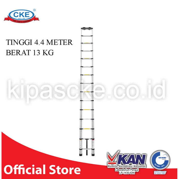 Tangga Lipat Aluminium Teleskopik 4.4 Meter Tangga Telescopic