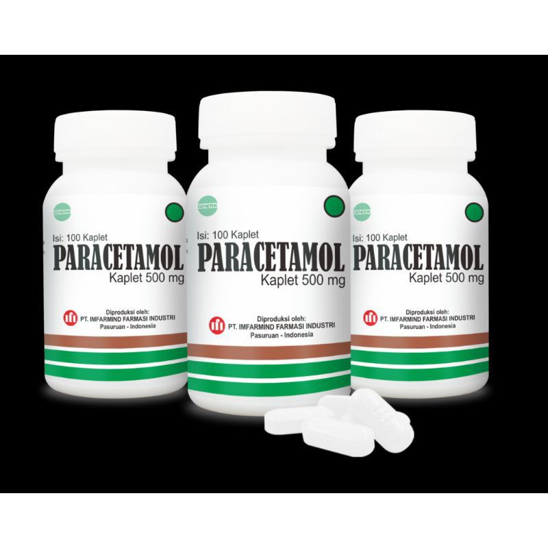 Paracetamol 500 mg botol IFI / 100 kaplet -- Parasetamol tablet