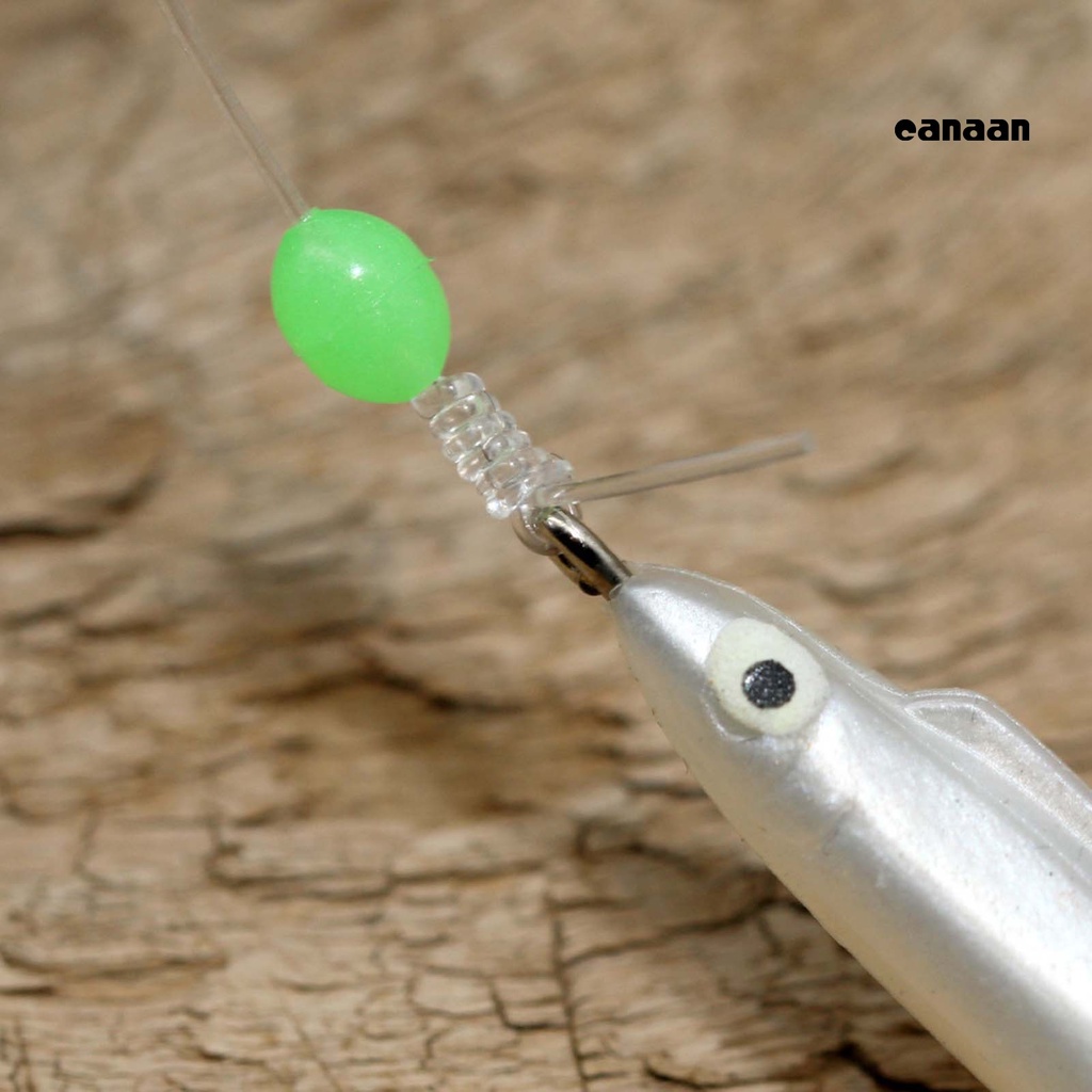 Cnn-5pcs/set Pengait Tali Ikan Manik Bercahaya Kait Tunggal Konektor Logam Kait Tali Belut Tahan Aus Untuk Angling
