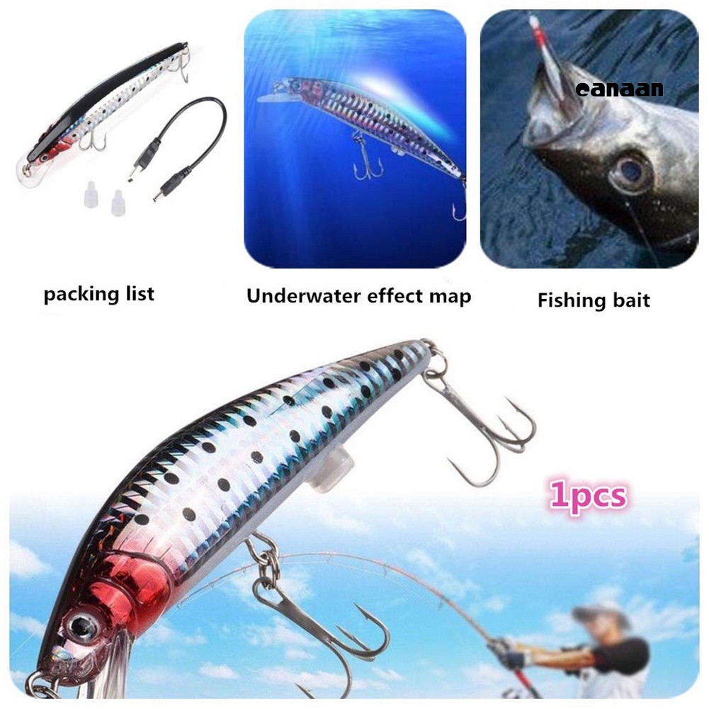 Cnn-12cm Memancing Buatan Manusia Hidup Keras Glow Lure Wobbler Air Ikan Umpan Renang