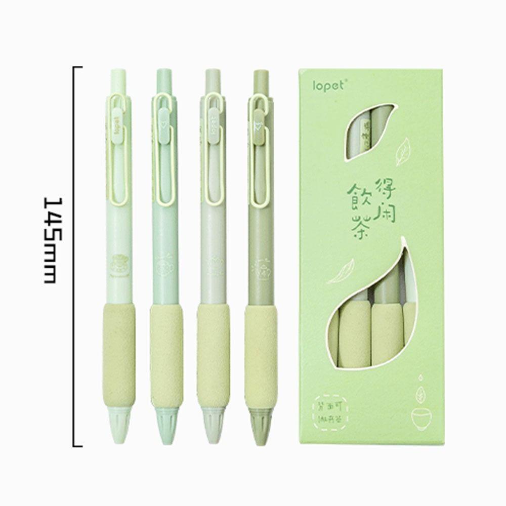 Fishstick Soft Gel Pen Set Tinta Hitam 0.5mm Warna Matcha Alat Tulis Siswa Tidak Sakit Di Jari Bolpoin