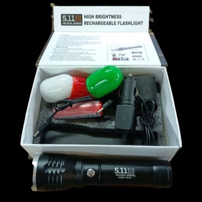 BISA COD! Senter Cree 511 Tactical Series With Zoom 80.000w 220.000 Lumens