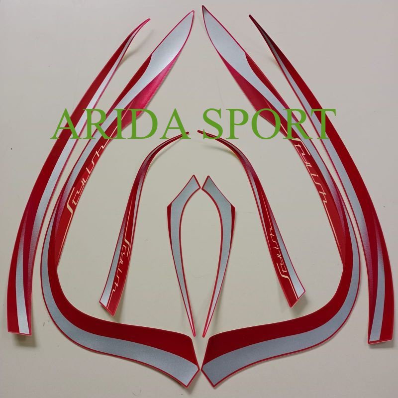 Stiker Striping   lis body honda scoopy fi stylish thn 2021 2022 merah doff