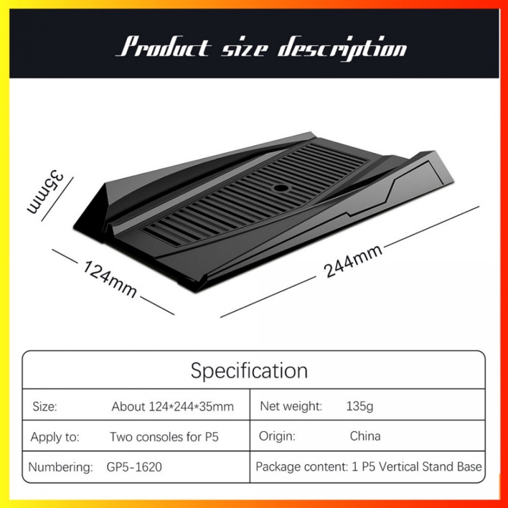 Playstation 5 PS5 Disc Digital Edition Vertical Stand Base Dock Holder