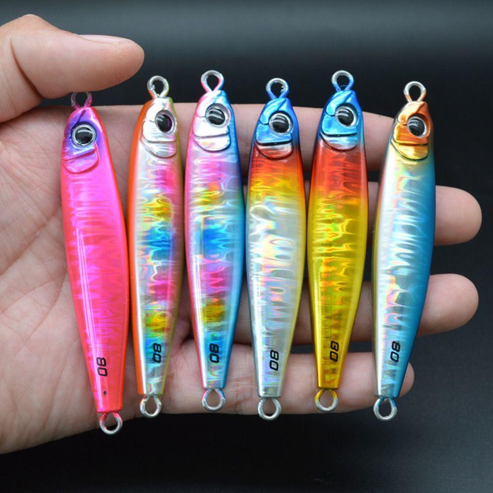 TOP Metal Fishing Lure 3d printed Ikan Kecil Warna Warni 45g 60g Spanyol