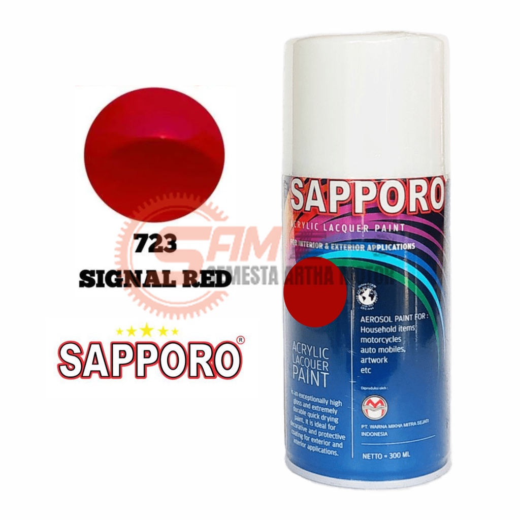 

Pilox Sapporo Signal Red 723 Cat Semprot 300ml Aerosol Merah Colour Spray Pilok