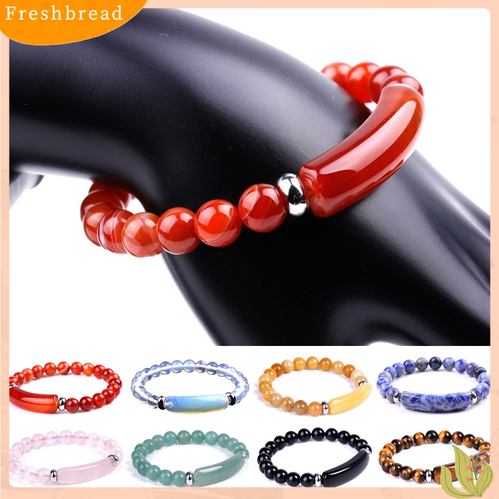 &lt; Freshbread &gt; Peregangan Gelang Memoles Tali Elastis Buatan Tangan Kepribadian Portabel Menghias Tahan Aus Tiger Eye Penyembuhan Batu Gelang Aksesoris Perhiasan