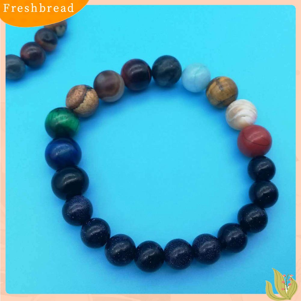 &lt; Freshbread &gt; Mode Semesta 8planet Manik-Manik Gelang Bangle Pasangan Perhiasan Elastis Hadiah