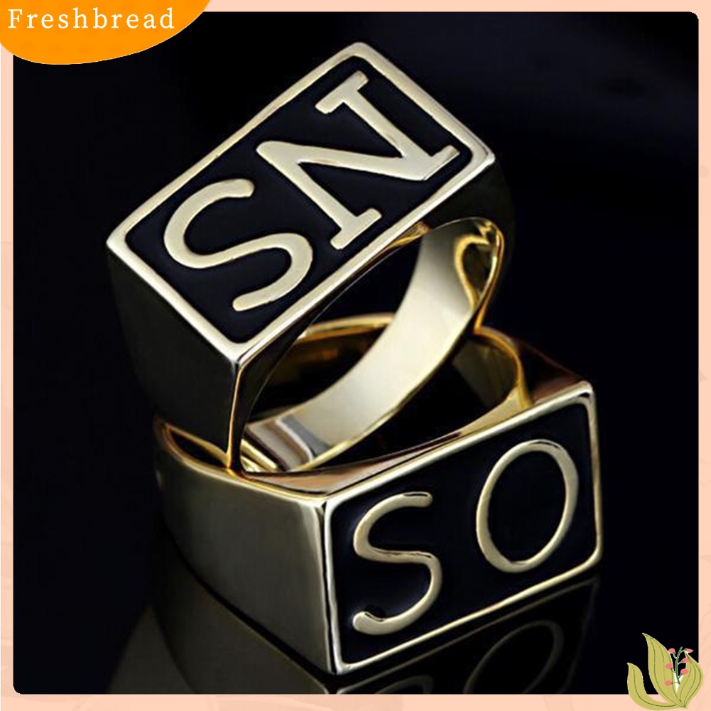 &lt; Freshbread &gt; 2Pcs/set Punk Stainless Steel Sons of Anarchy Couple Finger Rings Perhiasan Hadiah