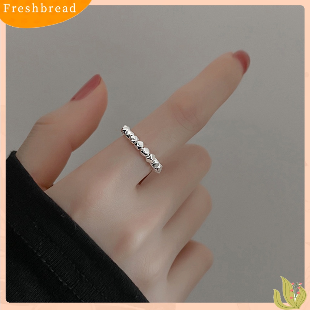 &lt; Freshbread &gt; Finger Ring Square Beads Opening Adjustable Ladies Korean Style Opening Ring Hadiah Hari Kasih Sayang