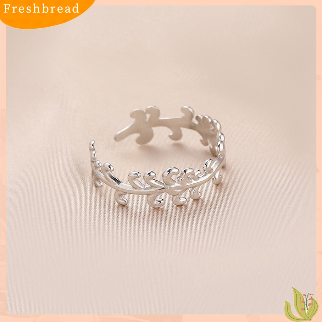 &lt; Freshbread &gt; Cincin Wanita Bunga Pembukaan Perhiasan Electroplating Vintage Finger Ring Untuk Pesta Perjamuan Prom