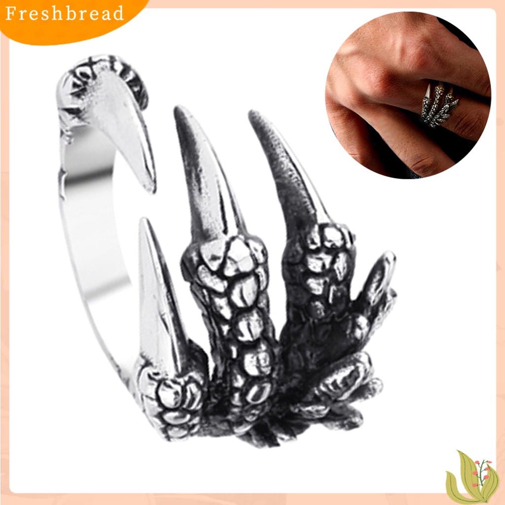 &lt; Freshbread &gt; Fashion Unisex Baja Titanium Cakar Naga Terbuka Jari Cincin Perhiasan Pesona Hadiah