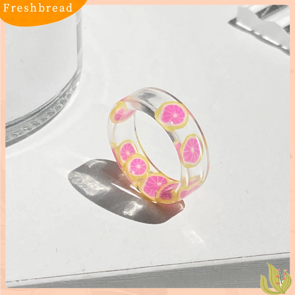 &lt; Freshbread &gt; Cincin Wanita Buah Bulat Perhiasan Indah Fashion Penampilan Cincin Jari Untuk Pakaian Sehari-Hari