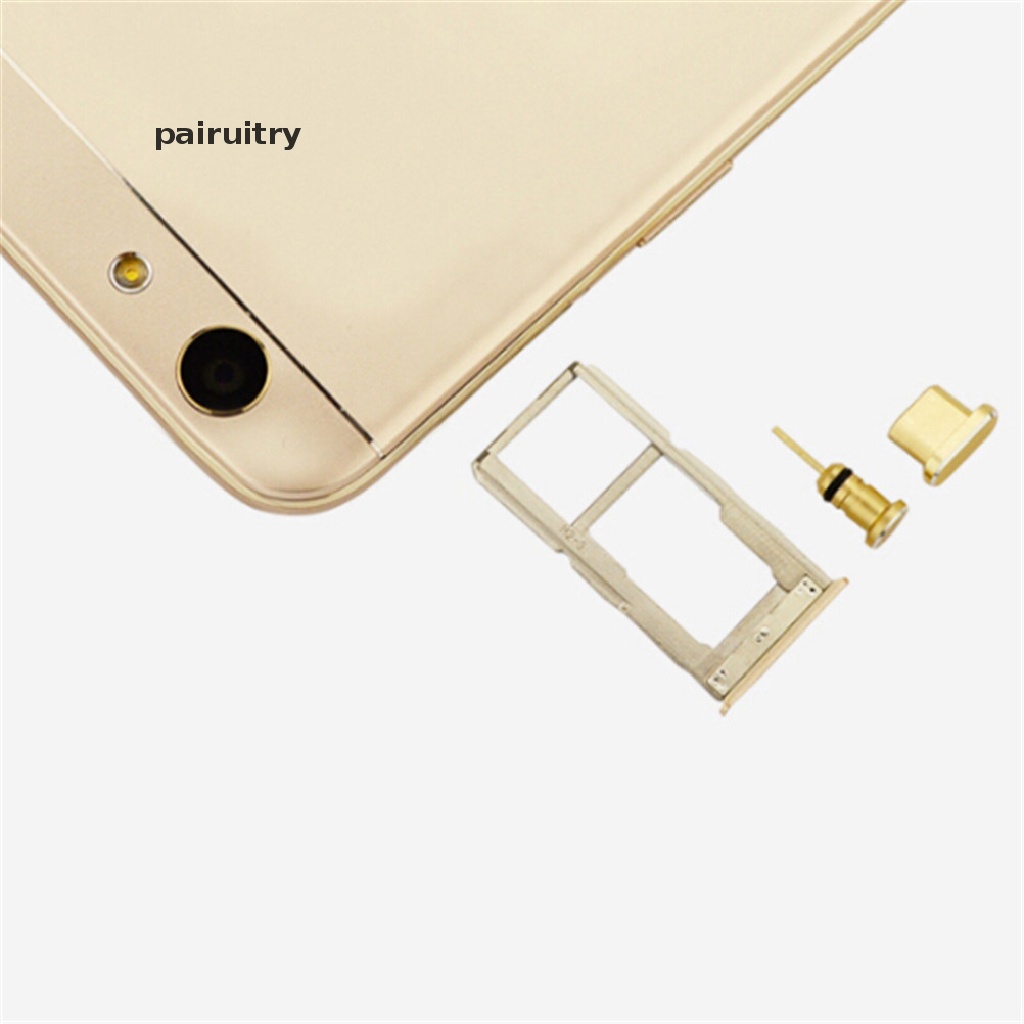 Prt 1set Micro USB Charging Port Earphone Jack Colokan Telepon Ujung Debu Colokan Anti Debu PRT