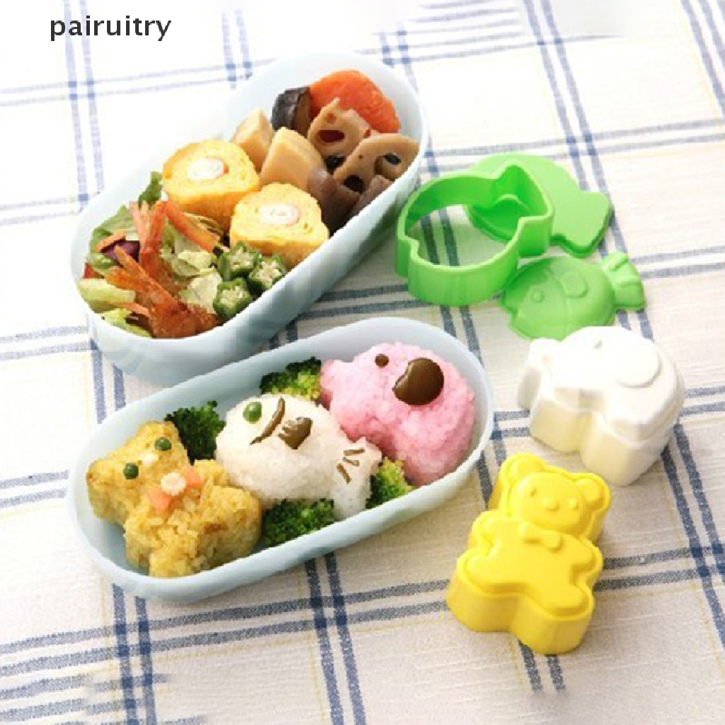 Prt Bear and Elephant Cetakan Nasi Bola Ikan Kecil DIY Cetakan Sushi Mould Bento Mold PRT