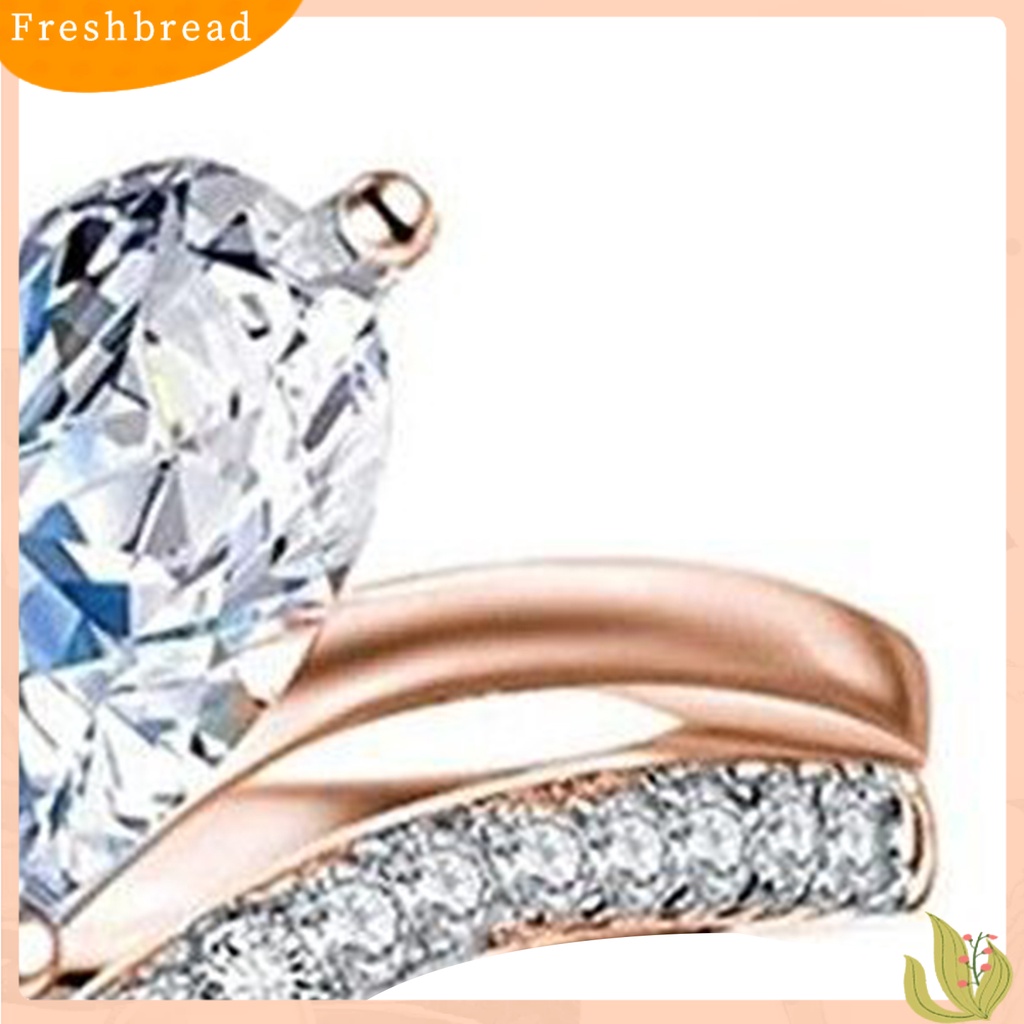 &lt; Freshbread &gt; Cincin Tangan Pengerjaan Indah Aplikasi Lebar Paduan Berbentuk Hati Jari Cincin Aksesoris Pernikahan