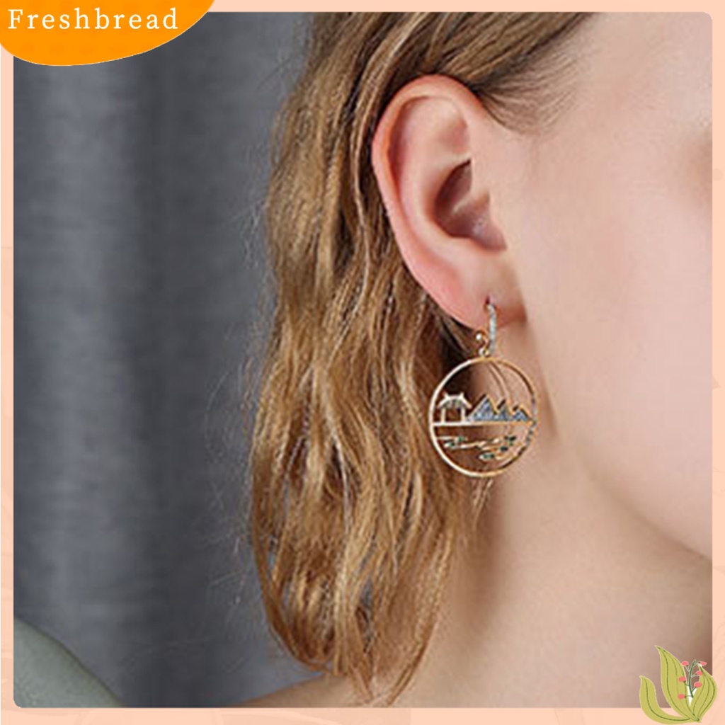 &lt; Freshbread &gt; 1pasang Anting Tusuk Bentuk Geometri Vintage Hias Gaya China Untuk Pesta Ulang Tahun