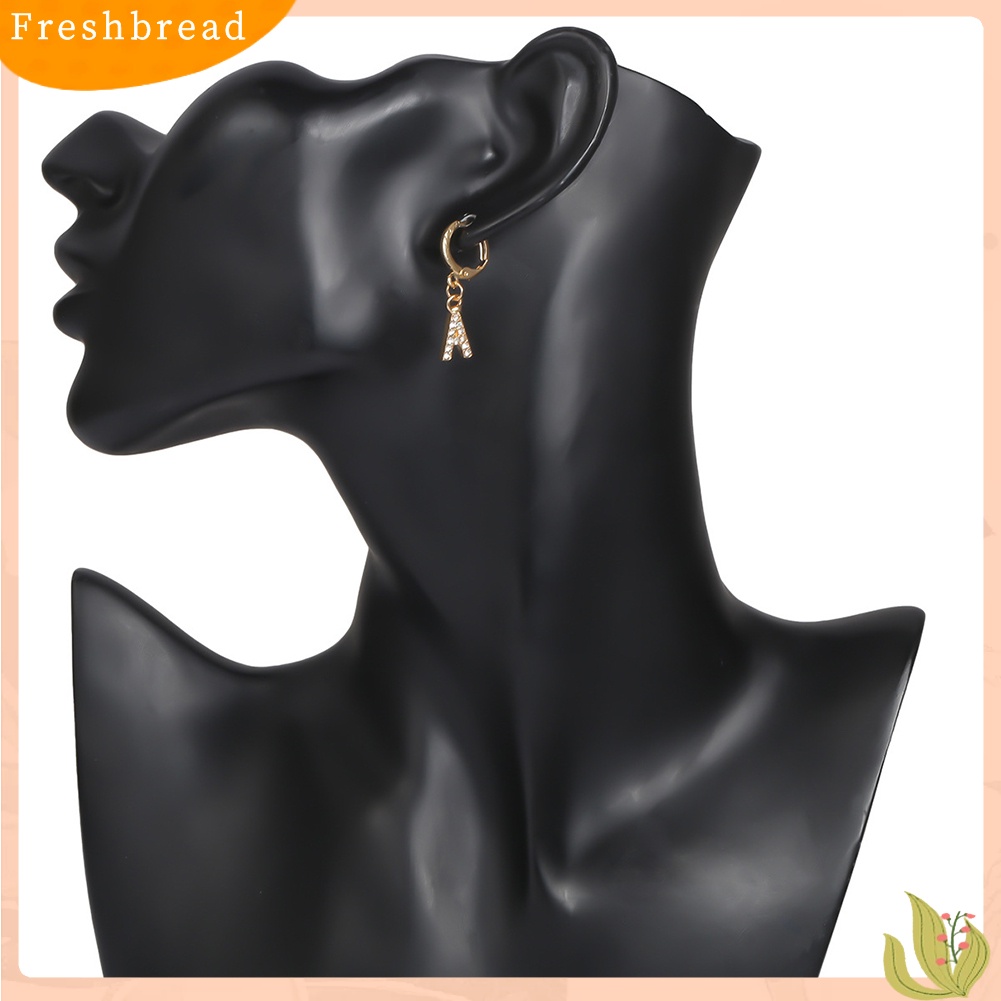 < Freshbread > 4Pcs/Set Wanita Berlian Imitasi Huruf Bintang Kupu-Kupu Menjuntai Hoop Earrings Jewelry