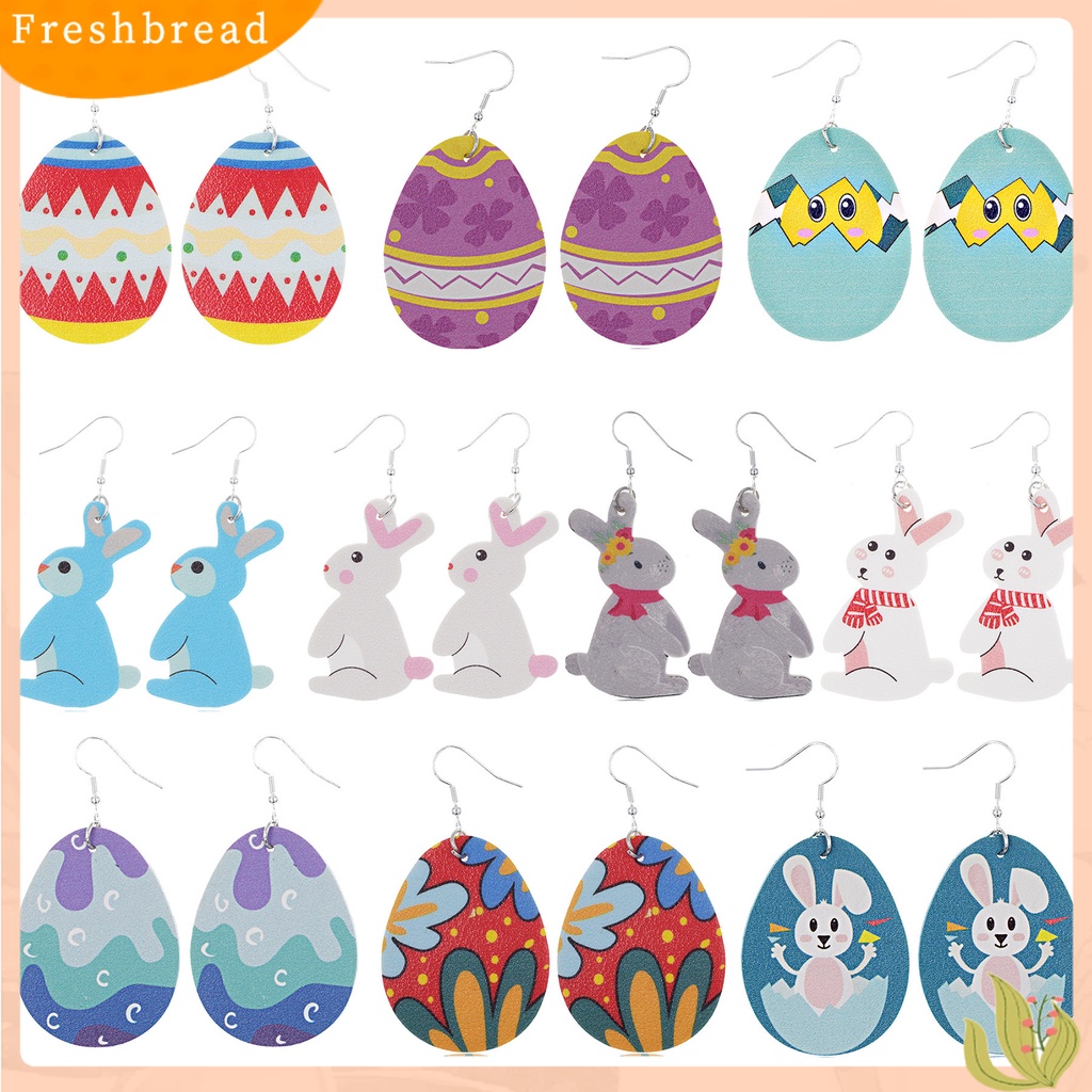 &lt; Freshbread &gt; Anting Menjuntai Nyaman Indah Elegan Easter Bunny Earing Untuk Hajatan