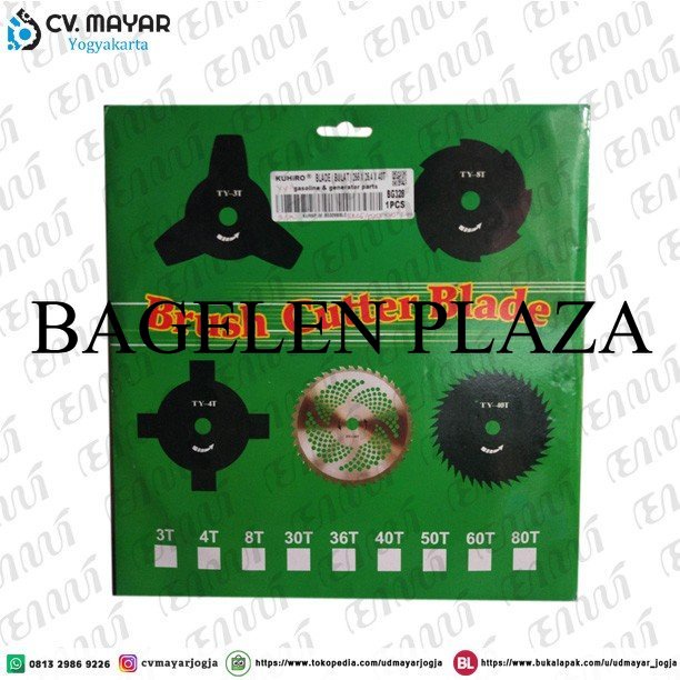 Diobral Kuhiro D255 X 40T Brush Cutter Blade Pisau Potong Rumput