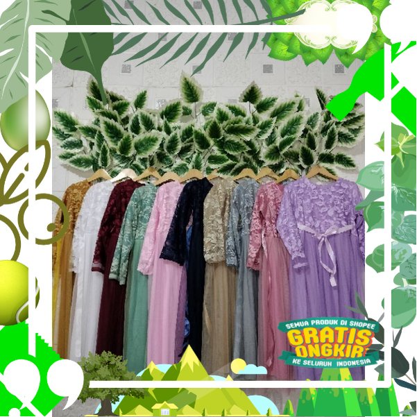 Baju Gamis brukat anak baju muslim anak  4-11th/ edisi lebaran2023