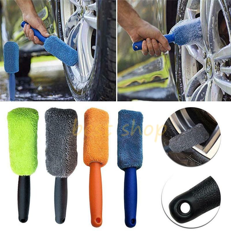 Sikat Cuci Roda Mobil Microfiber Portable Universal/Sikat Pembersih Velg Ban Kendaraan/Pencuci Ban Velg Roda