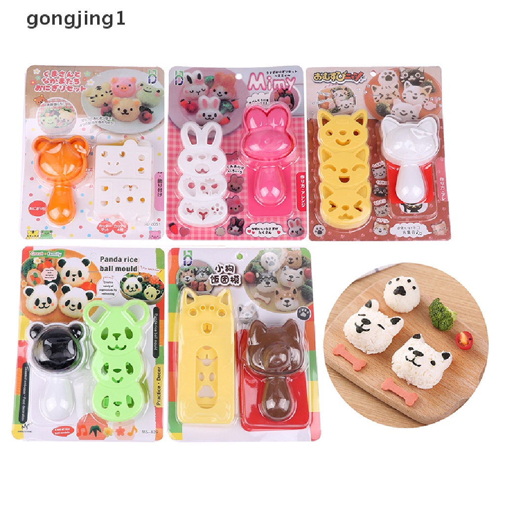 Ggg 1Set Cetakan Sushi Kartun Nasi Embos Bento Dekorasi Onigiri Maker Molds ID