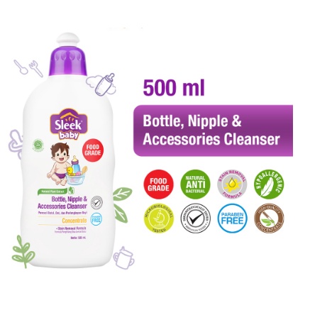 Sleek Cuci Botol 500 ml Sleek Baby Bottle Nipple Cleanser Liquid Cleanser