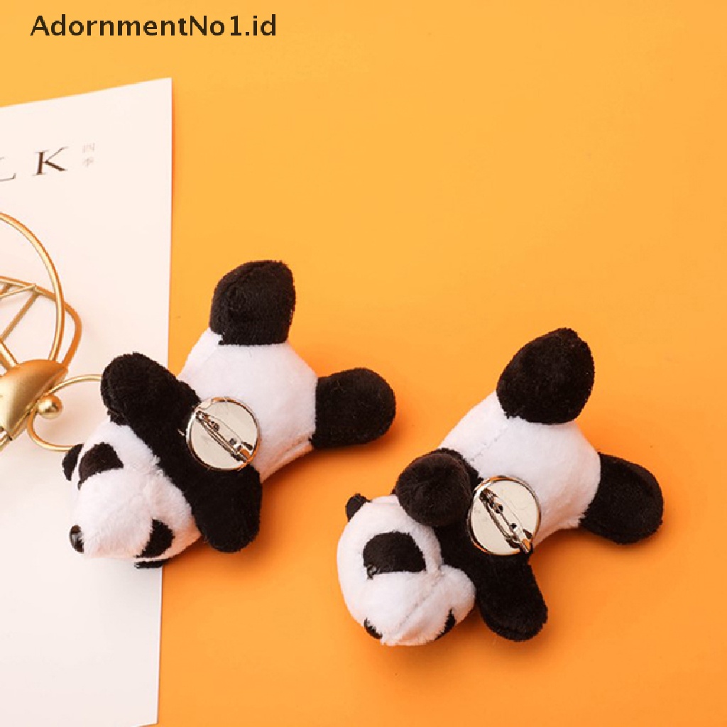 [AdornmentNo1] Panda Beruang Bros Panda Pin Hewan Bros Lembut Mewah Mainan Pin Cinta Panda Perhiasan Kawaii Hadiah Kreatif Lucu Aksesoris [ID]