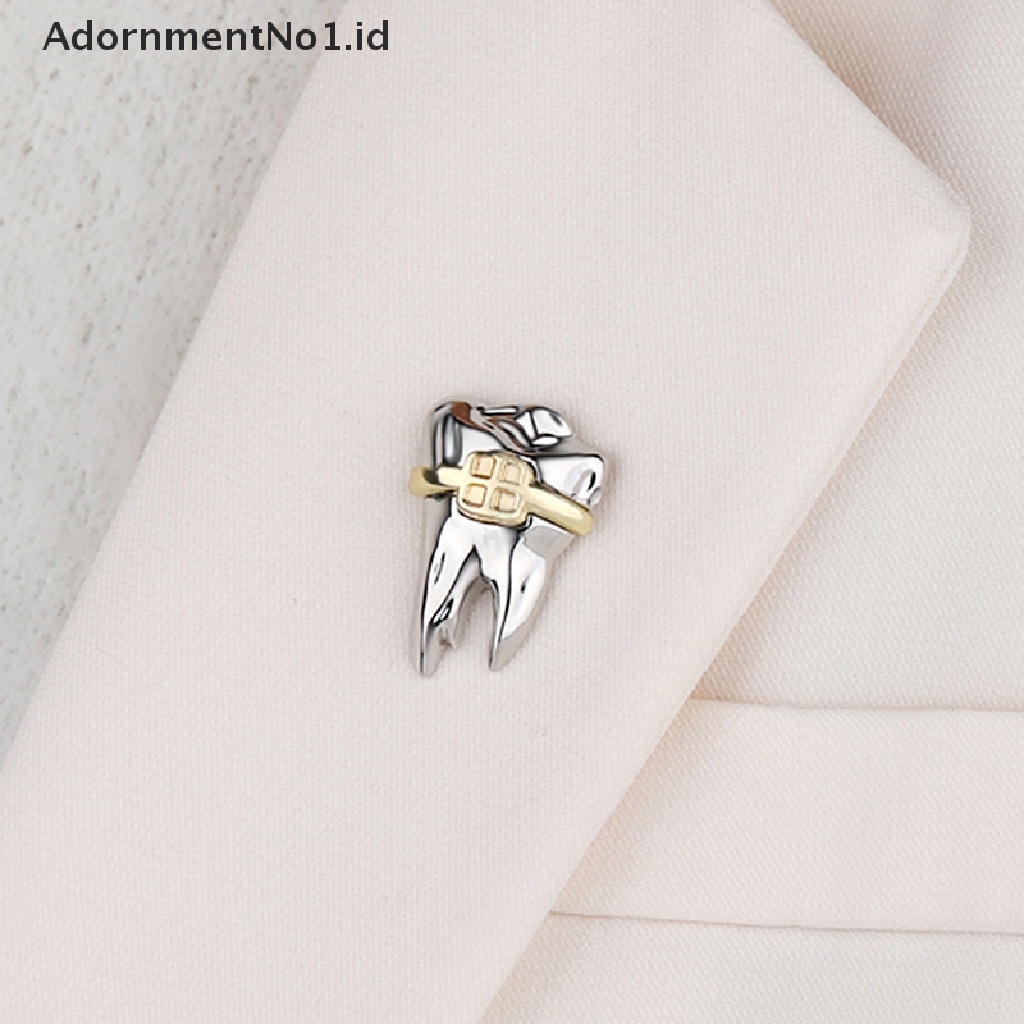 [AdornmentNo1] Unisex Care Tooth Bros Pin Kerah Ransel Seragam Ornamen [ID]