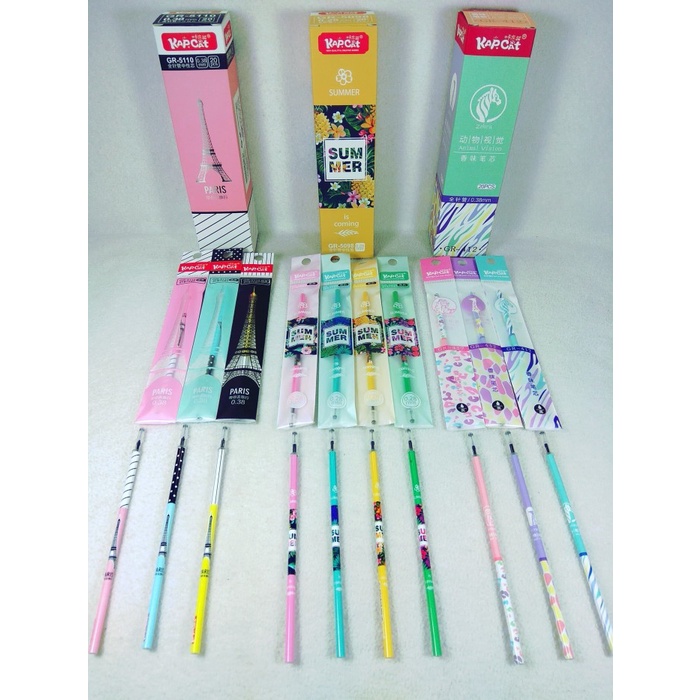 

Refill (Isi Ulang) Bolpen Gel merk Kap Cat Seri 3 isi 20 pcs